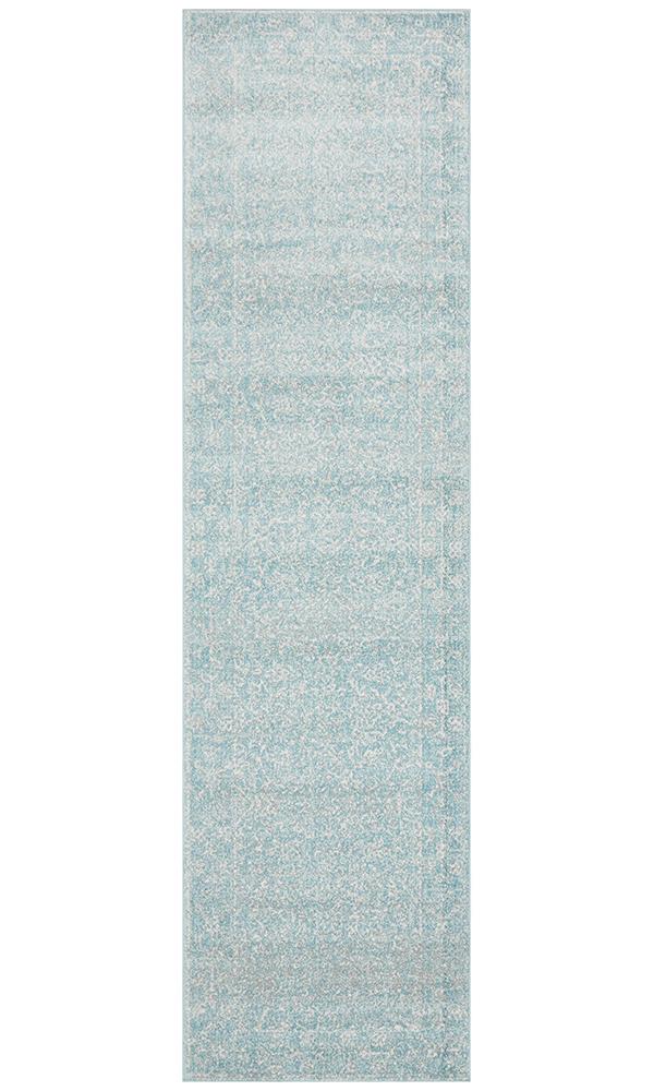 Evoke Depth Blue Transitional Runner Rug