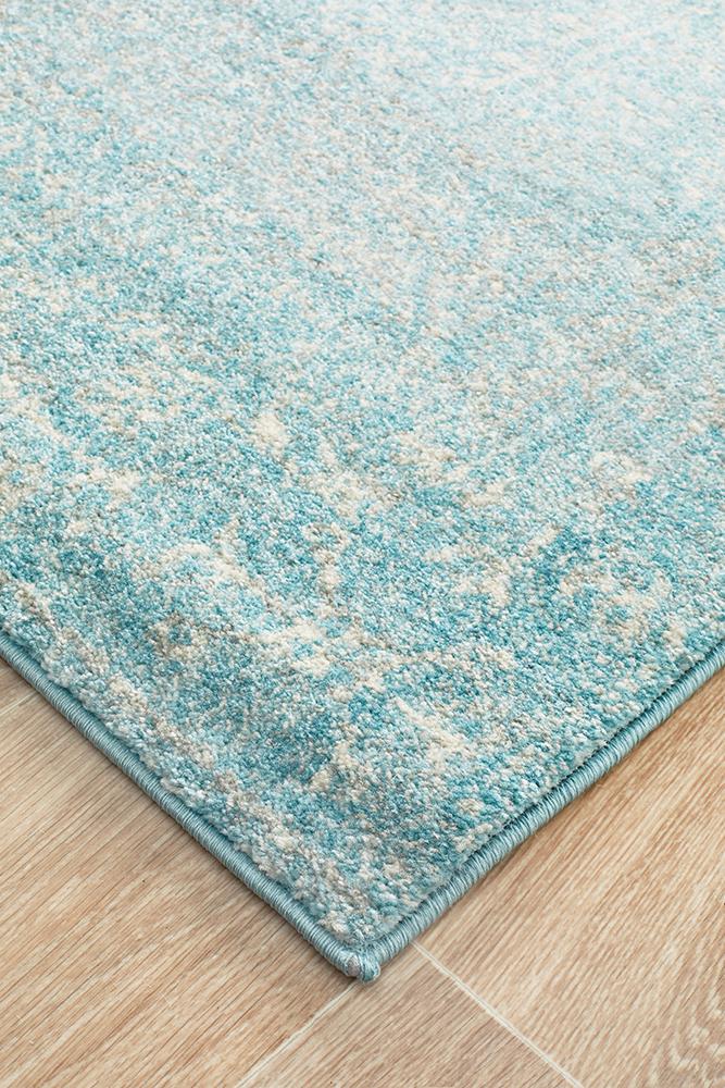 Evoke Depth Blue Transitional Runner Rug