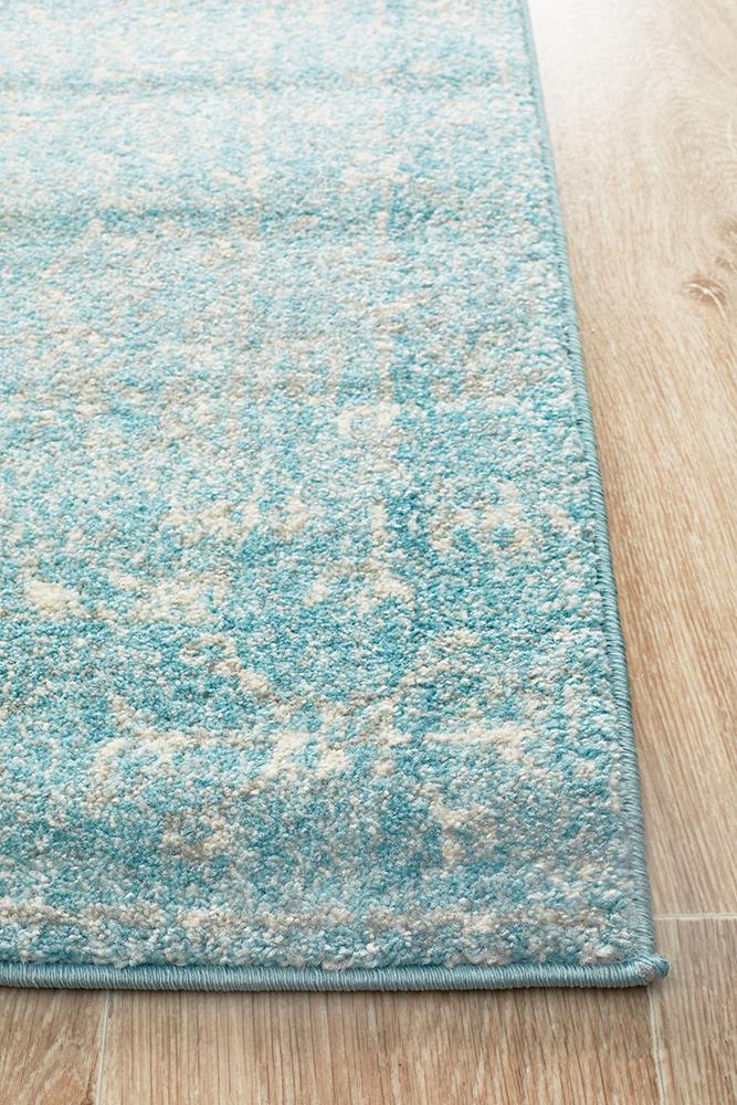 Evoke Depth Blue Transitional Runner Rug
