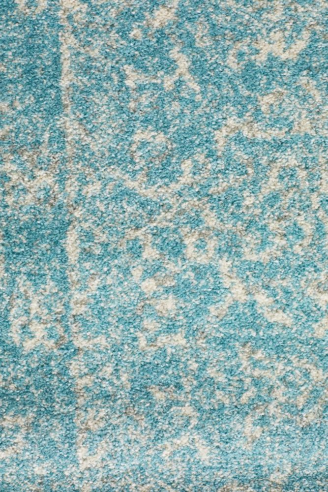 Evoke Depth Blue Transitional Runner Rug