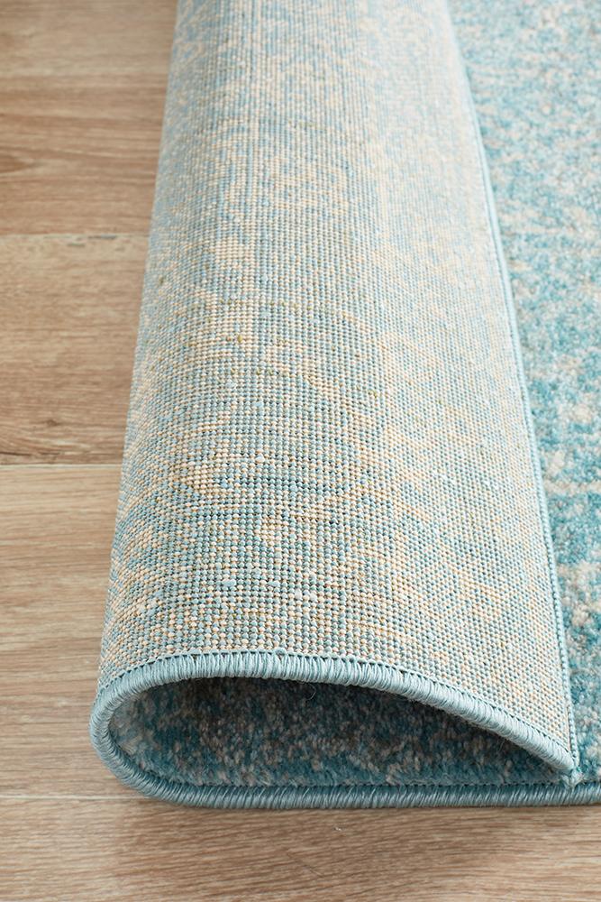 Evoke Depth Blue Transitional Runner Rug