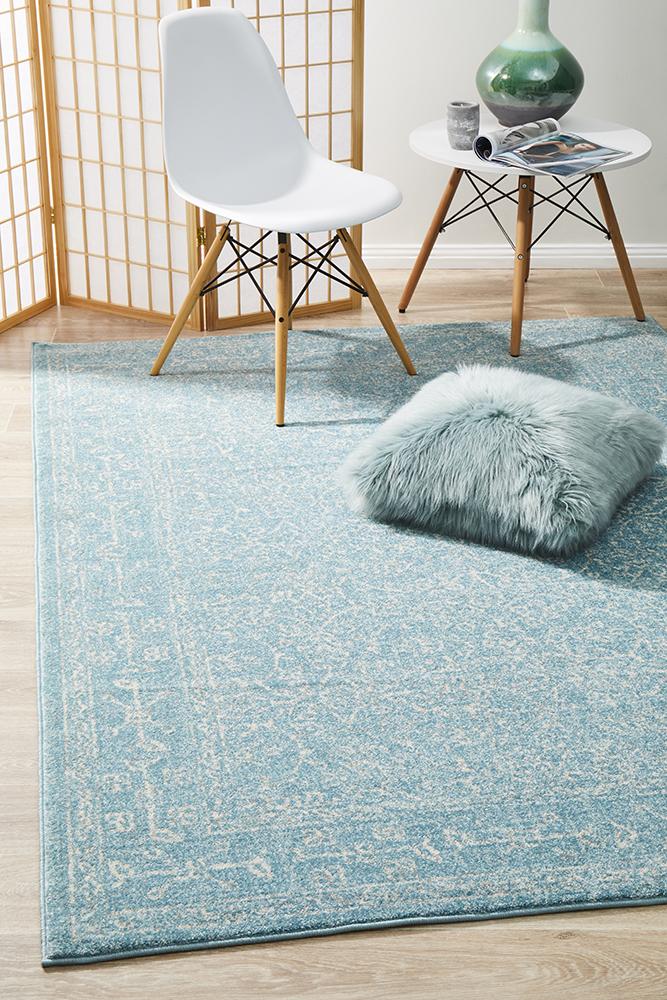 Evoke Depth Blue Transitional Rug