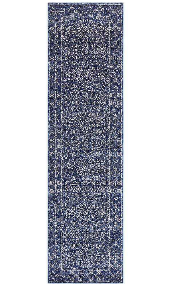 Evoke Artist Navy Transitional Runner Rug