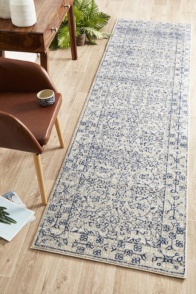 Evoke Whisper White Transitional Runner Rug