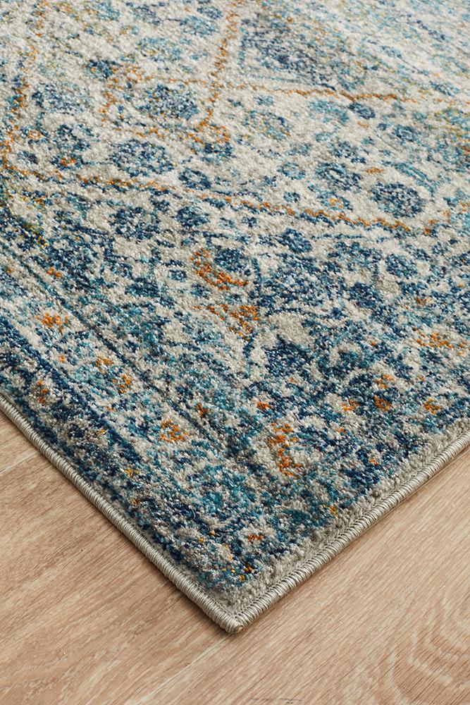 Evoke Duality Silver Transitional Runner Rug