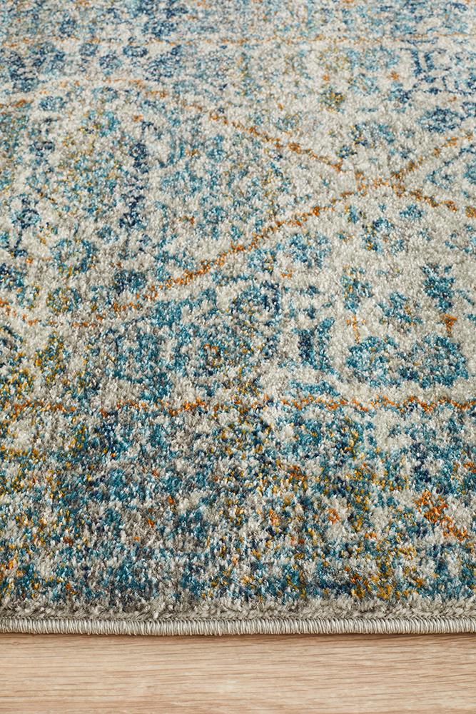 Evoke Duality Silver Transitional Runner Rug