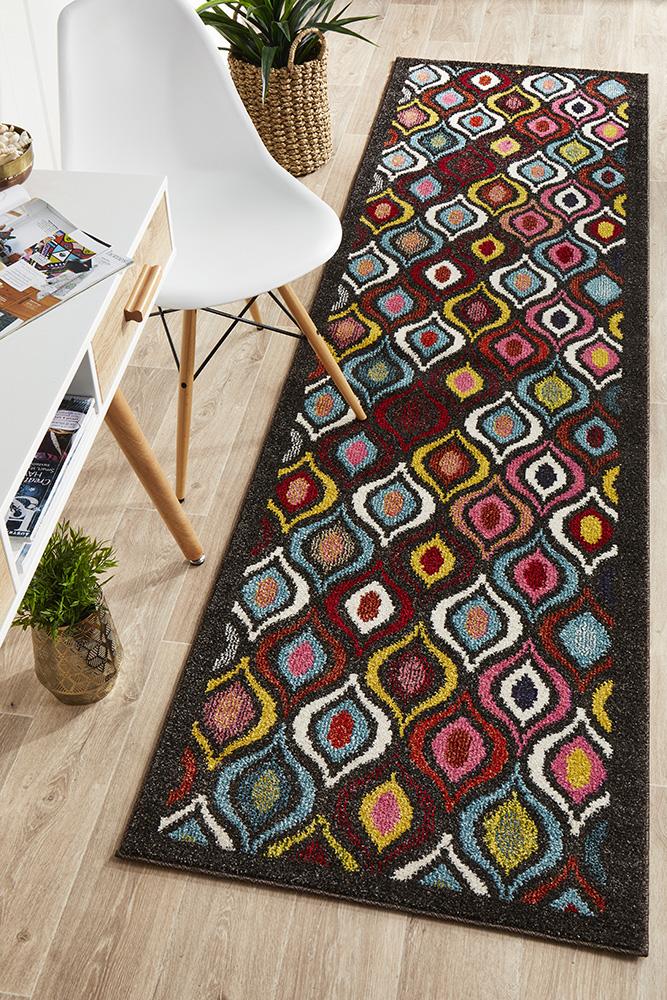 Gemini Modern 506 Multi Coloured Runner Rug