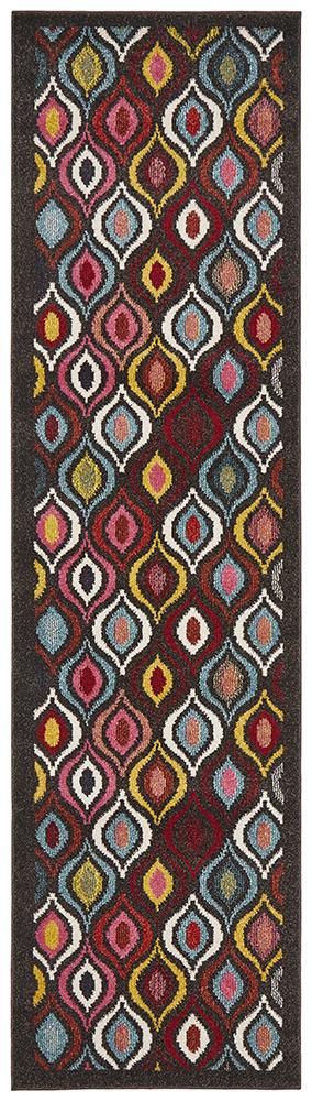 Gemini Modern 506 Multi Coloured Runner Rug