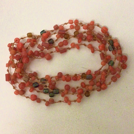 Tiny glass bead strands