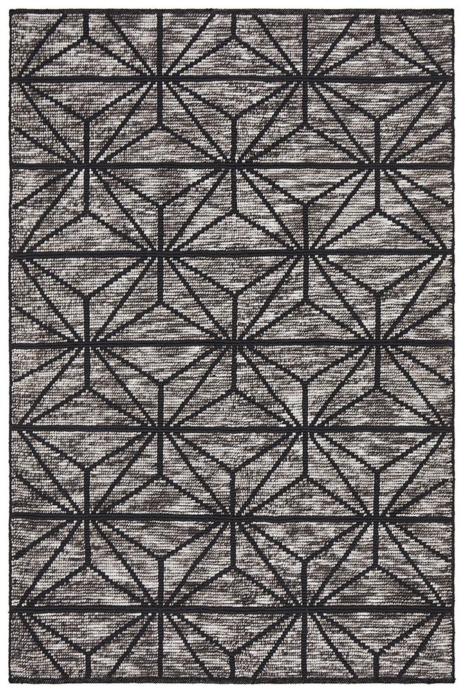 Miller Rhythm Motif Charcoal Rug