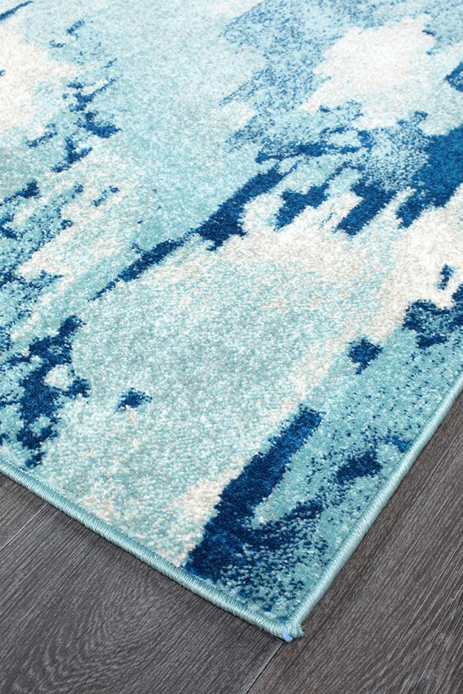 Mirage Lesley Whimsical Blue Runner Rug