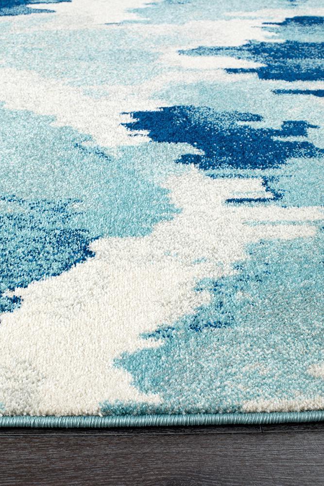 Mirage Lesley Whimsical Blue Runner Rug