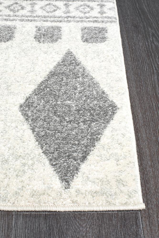 Mirage Adani Modern Tribal Design Grey Runner Rug