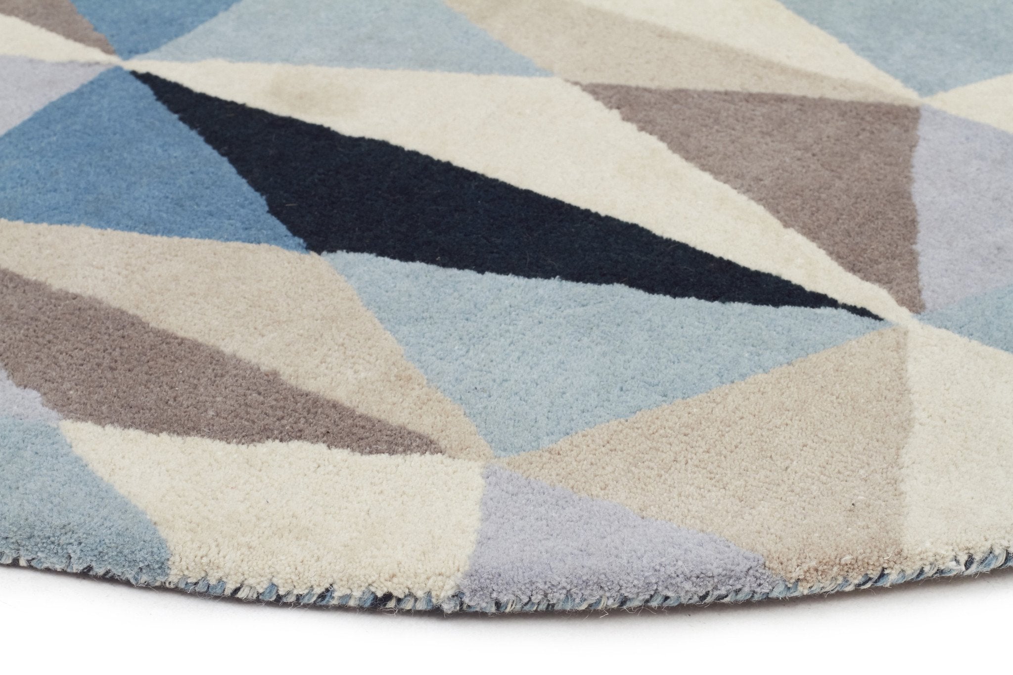 Matrix Pure Wool Turquoise Round Rug
