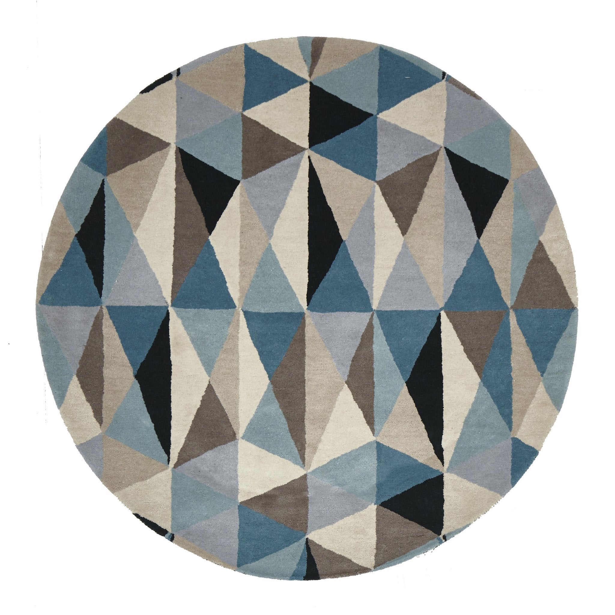 Matrix Pure Wool Turquoise Round Rug
