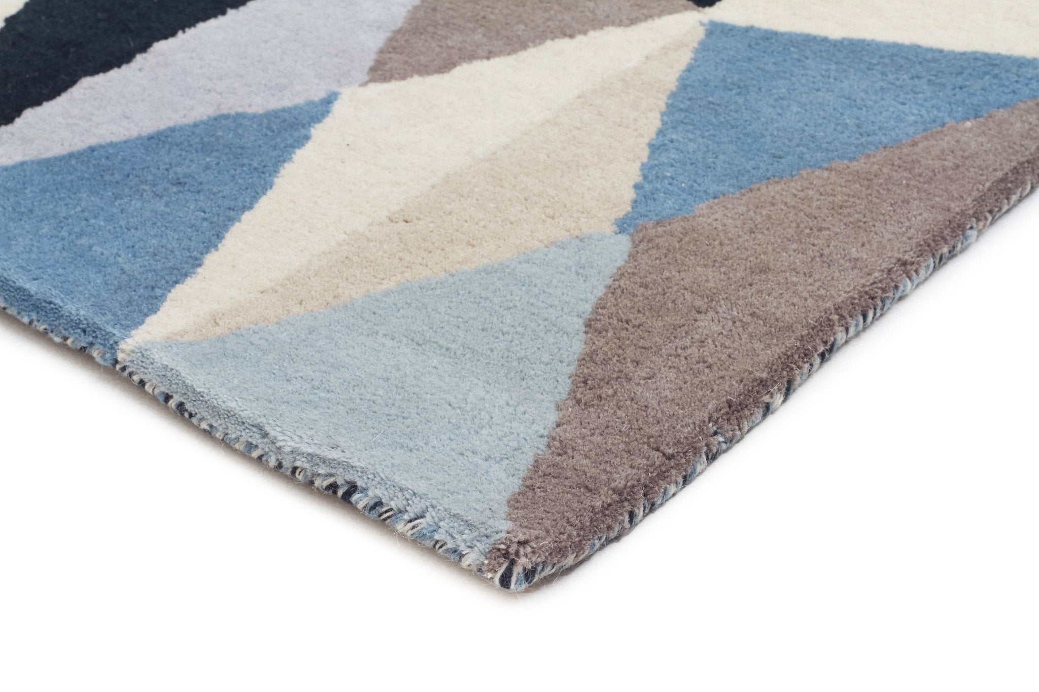 Matrix Pure Wool Turquoise Runner Rug