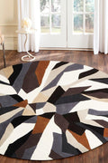 Matrix Pure Wool Fossil Round Rug
