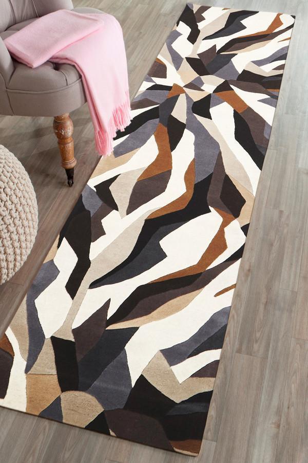 Matrix Pure Wool Fossil Runner Rug