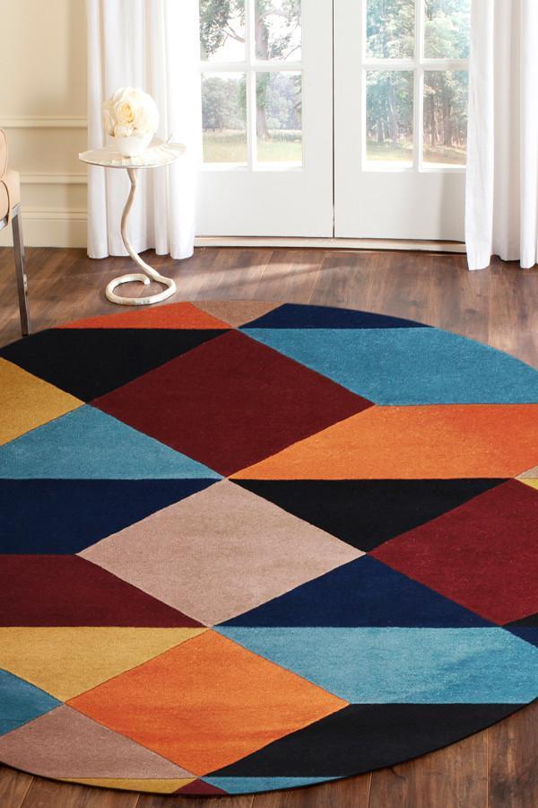 Matrix Pure Wool Sunset Round Rug