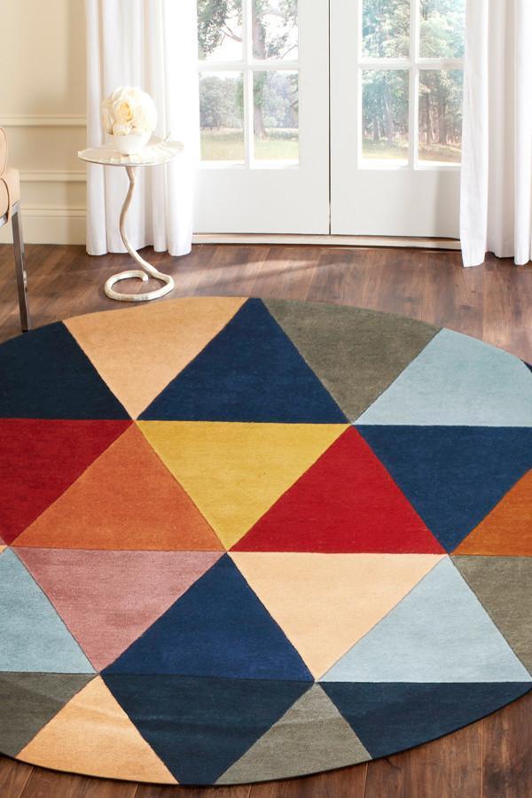 Matrix Pure Wool Multi Round Rug