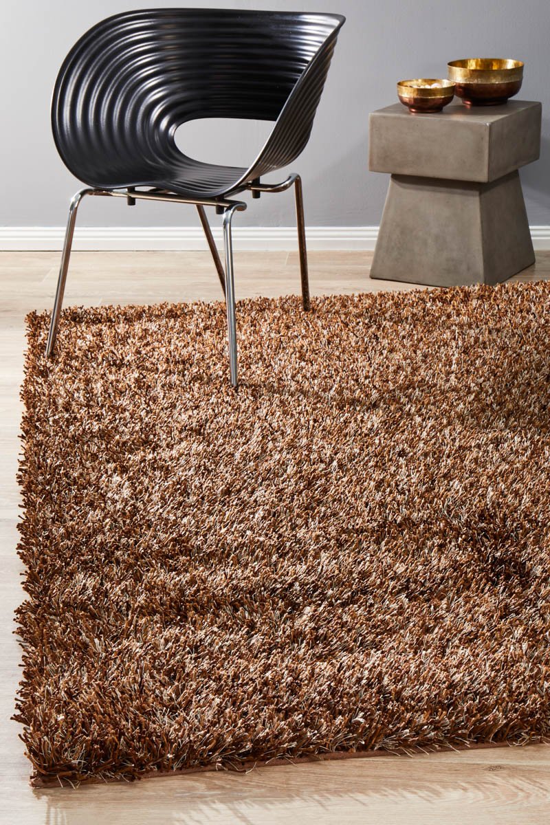 Orlando  Collection Dark Brown Rug