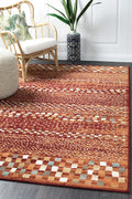 Oxford Mayfair Squares Rust Rug