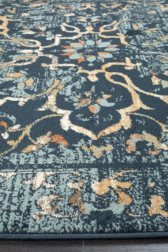 Oxford Mayfair Stem Navy Rug