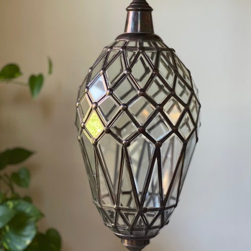 Rawluxe used copper and bevelled glass to create an exquisite Pendant light.