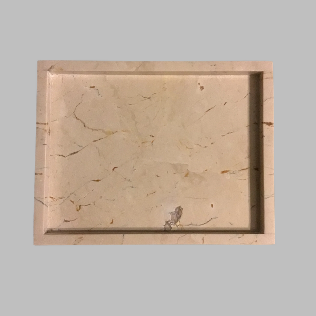 Marble limestone rectangle tray perfect to put your jewellry, makeup or body products.