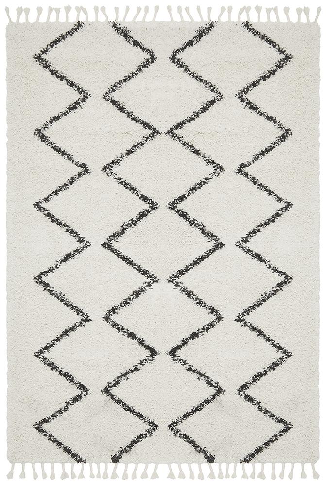Saffron 11 White Rug