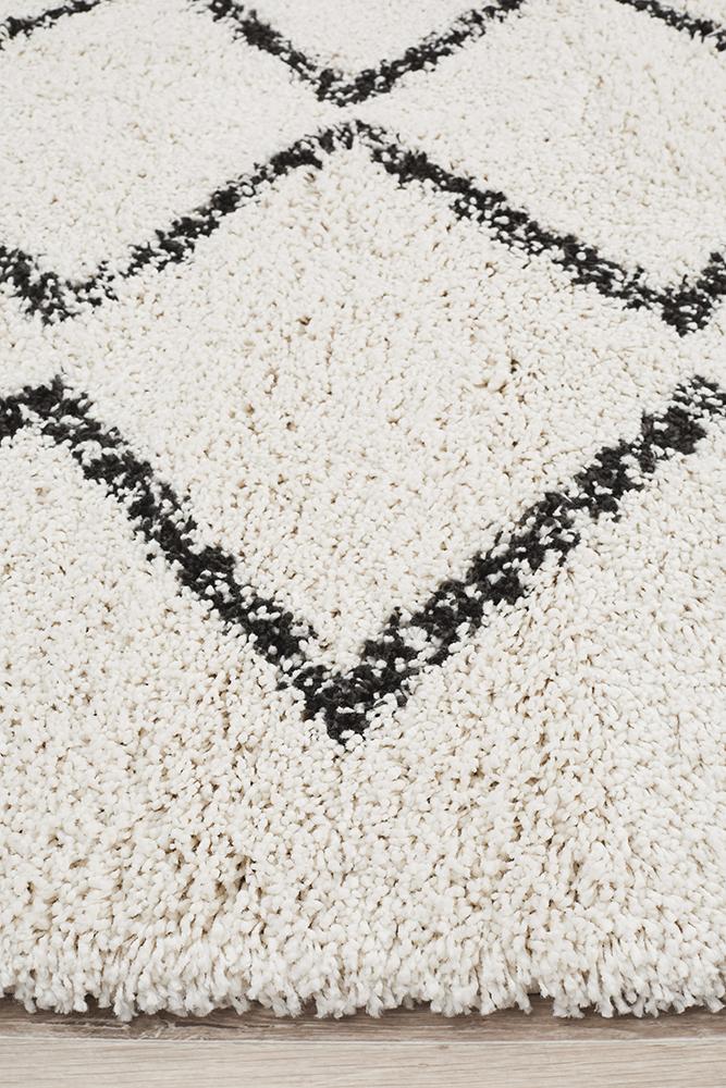 Saffron 11 White Rug