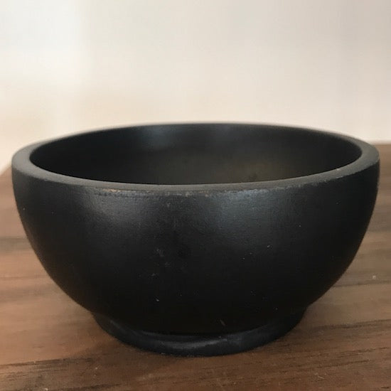 Black wooden bowl