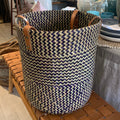 Basket long leather handles