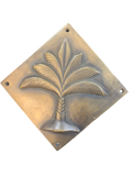Palm Tree Brass Plaque