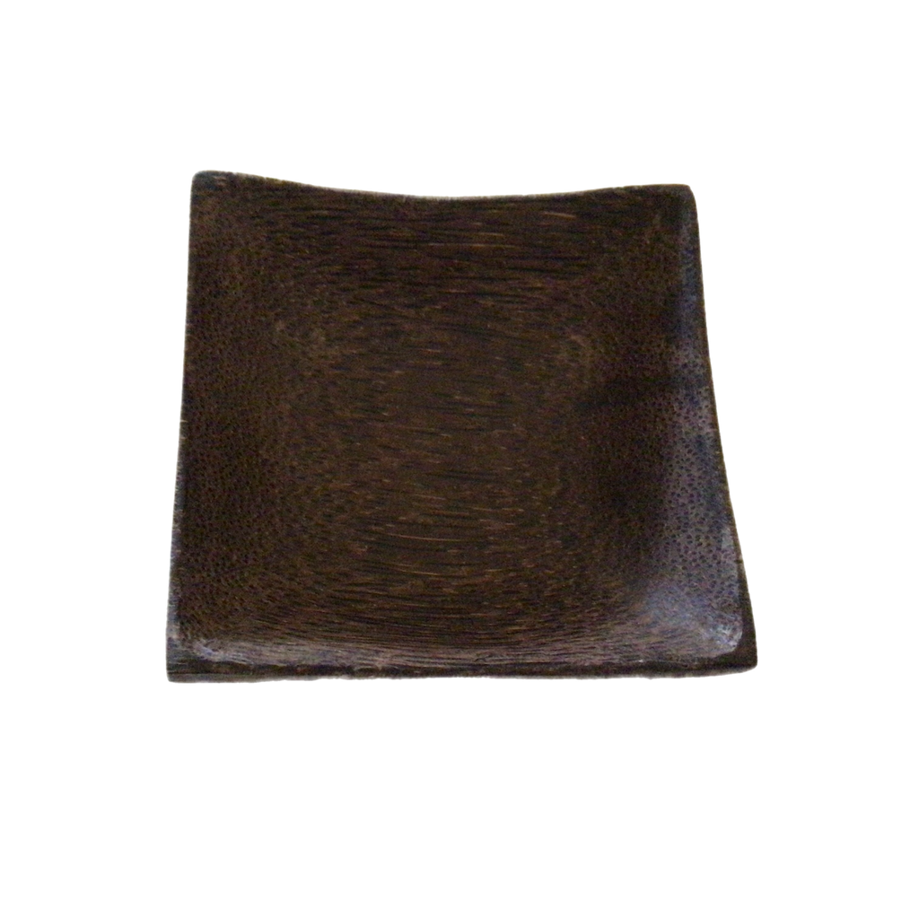 Square wooden sauce dish