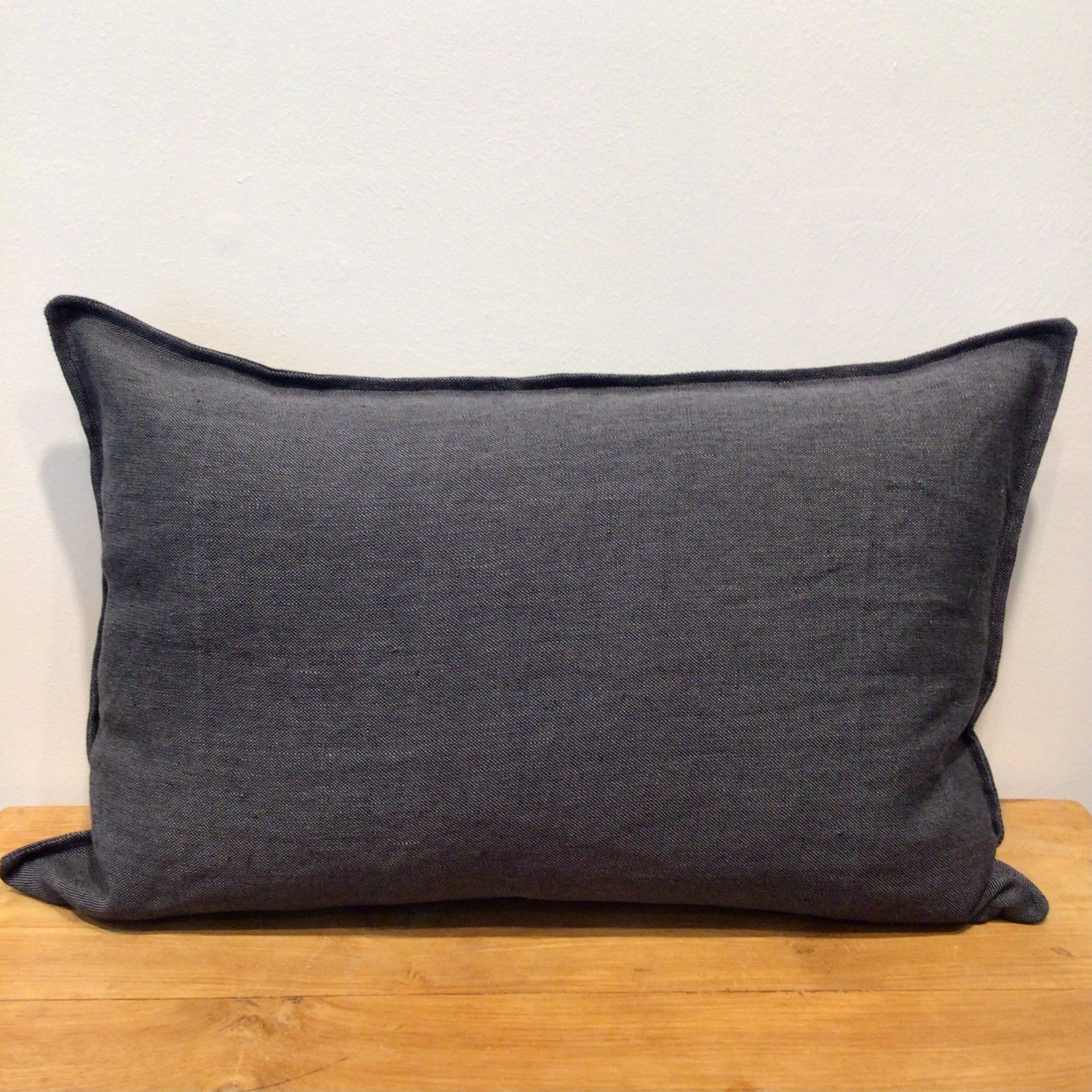 Charcoal Oatmeal Lumbar Cushion Cover