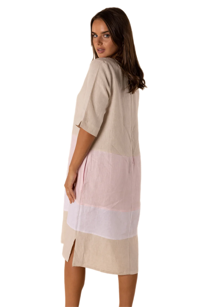 Pastel Linen Panel Dress