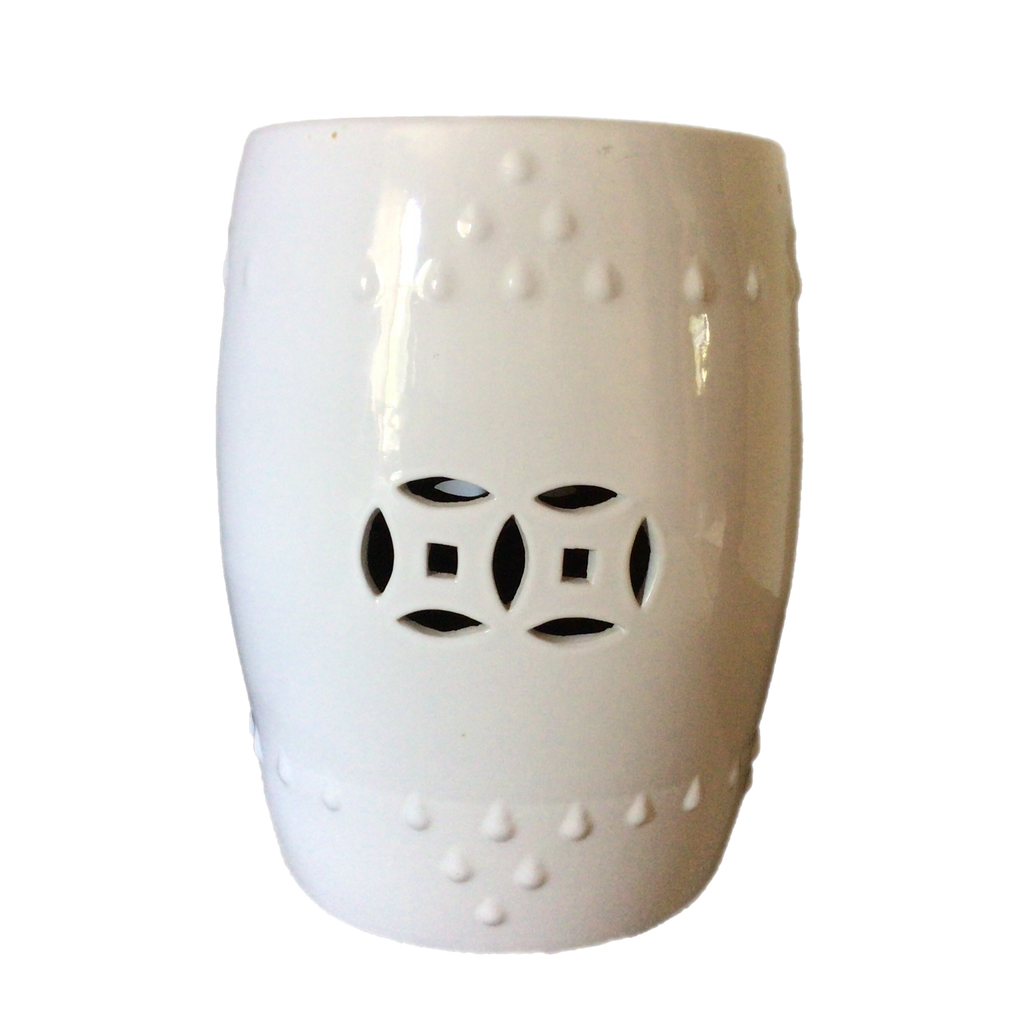 Porcelain Stool in White 